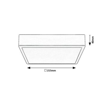 Rabalux 71247 stropné LED svietidlo Lauri, štvorec, čierna