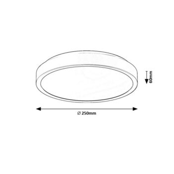 Rabalux 71252 kúpeľňové stropné LED svietidlo Samira 25 cm, čierna