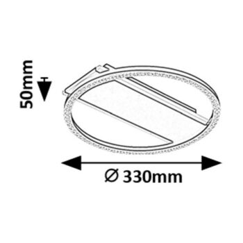 Rabalux 71369 dizajnové stropné LED svietidlo s kryštálmi Kerstin, 24W, 1680lm, IP20