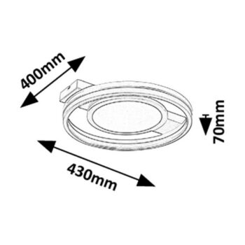 Rabalux 71401 dizajnové funkčné LED stropné svietidlo Shirin, 40W, 2100lm, IP20