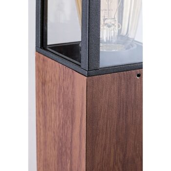 Rabalux 7196 vonkajší nízky stĺpik lampáš s drevenými prvkami Wales