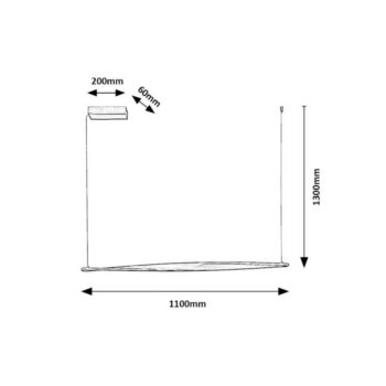 Rabalux 72234 moderný závesný LED luster Elvio