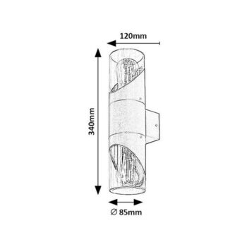 Rabalux 7237 vonkajšia kovová nástenná lampa Novigrad