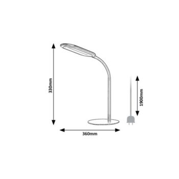 Rabalux 74007 stolná LED lampa Adelmo, 10 W, čierna