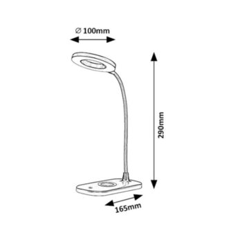 Rabalux 74013 stolná LED lampa Harding, 5 W, čierna