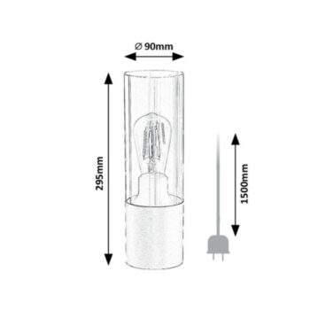 Rabalux 74050 stolná lampa Ronno, čierna