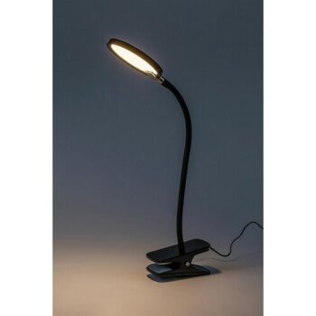 Rabalux 74199 stolná LED lampa s klipom Marcin, čierna
