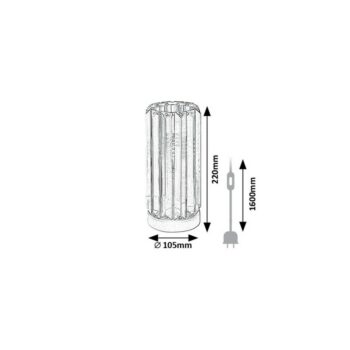 Rabalux 74206 stolná kovová lampa Veness, dymová