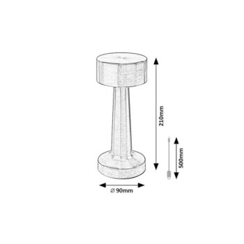 Rabalux 74208 stolná LED lampa Senan, strieborná