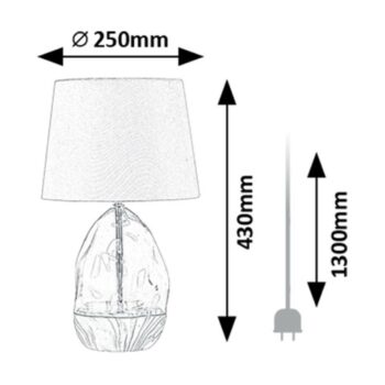 Rabalux 74227 dekoratívna stolná lampa Apolonia, biela, E27, 1x max. 40W, IP20