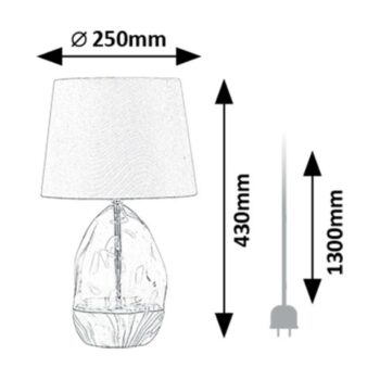 Rabalux 74228 dekoratívna stolná lampa Apolonia, sivá, E27, 1x max. 40W, IP20