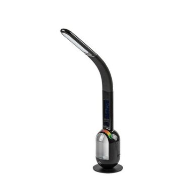 Rabalux 74230 stolná LED lampa s glitrami Figen, čierna, 5W, 290lm, 5000K, stmievateľná