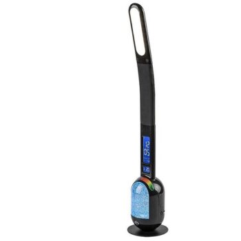 Rabalux 74230 stolná LED lampa s glitrami Figen, čierna, 5W, 290lm, 5000K, stmievateľná