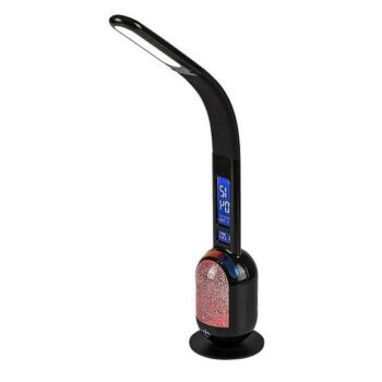 Rabalux 74230 stolná LED lampa s glitrami Figen, čierna, 5W, 290lm, 5000K, stmievateľná