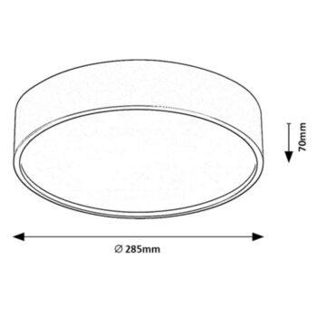 Rabalux 75011 stropné LED svietidlo Larcia, 19 W, čierna