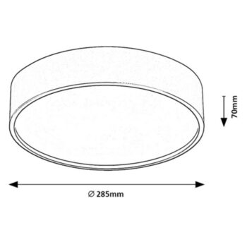 Rabalux 75012 stropné LED svietidlo Larcia, 19 W, strieborná