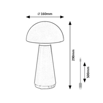 Rabalux 76007 stolná LED lampa Ishtar, 3 W, čierna