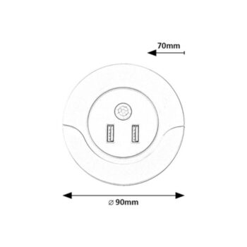 Rabalux 76012 LED svietidlo do zásuvky Dembo, biela