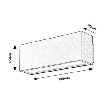 Rabalux 77075 vonkajšie nástenné LED svietidlo Mataro 10 W, čierna