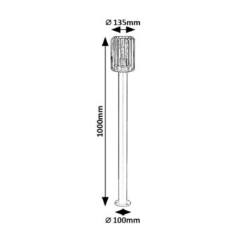 Rabalux 77108 vonkajší stĺpik Tarpa, E27, 1x max. 40W, IP44