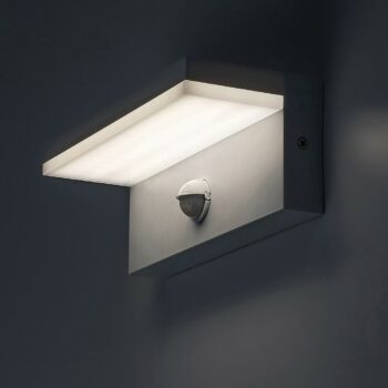 Rabalux 77116 vonkajšie nástenné LED svietidlo Zaragoza, so senzorom, 9W, IP54, biela