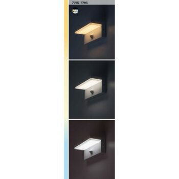 Rabalux 77116 vonkajšie nástenné LED svietidlo Zaragoza, so senzorom, 9W, IP54, biela