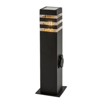 Rabalux 77122 vonkajší stĺpik so zásuvkou Ankara, E27, 1x max. 12W, IP44