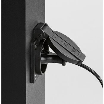 Rabalux 77122 vonkajší stĺpik so zásuvkou Ankara, E27, 1x max. 12W, IP44