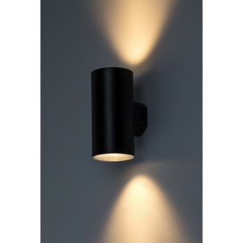 Rabalux 77155 vonkajšie nástenné LED svietidlo Urfa, 18W, IP65, čierna, 16 cm