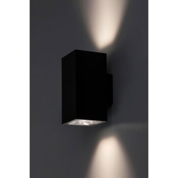 Rabalux 77157 vonkajšie nástenné LED svietidlo Urfa, 18W, IP65, čierna, 16 cm