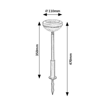 Rabalux 77177 vonkajšie zapichovacie LED svietidlo Monor, 0,1W, 3000K, 3lm, IP44