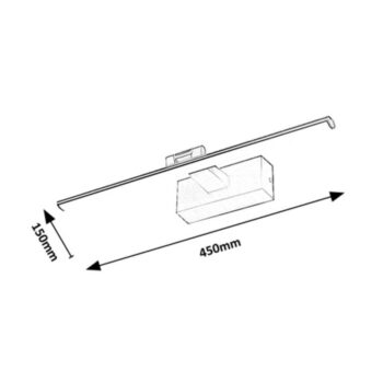 Rabalux 78001 nástenné LED svietidlo Gaten, 8 W, čierna