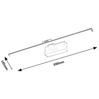 Rabalux 78002 nástenné LED svietidlo Gaten, 12 W, čierna