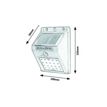 Rabalux 7880 Ostrava vonkajšie solární LED svietidlo s pohybovým senzorom, 12,5 cm