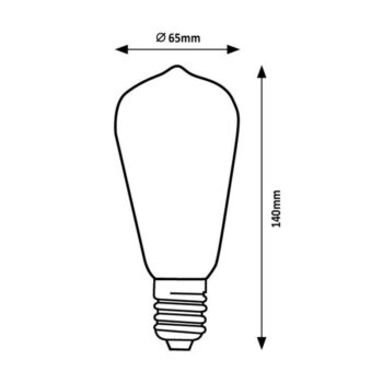Rabalux Dekoratívna LED filament žiarovka číra, E27, ST65, 5 W, 600lm