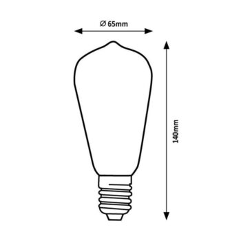 Rabalux Dekoratívna LED filament žiarovka s točeným vl., dymové s., E27, ST64, 5 W, 200lm