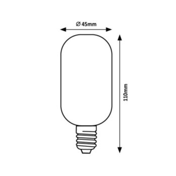 Rabalux Dekoratívna LED filament žiarovka s točeným vláknom, E27, T45, 4W, 250lm, 4000K, 20000h.