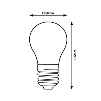 Rabalux Dekoratívna LED filament žiarovka s točeným vláknom, jantárová, E27, A60, 4 W, 280lm