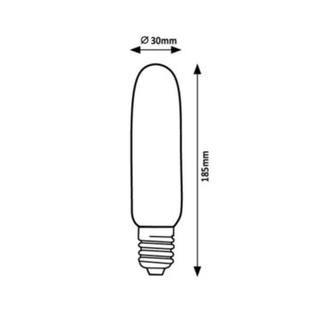 Rabalux Dekoratívna LED filament žiarovka s točeným vláknom, jantárová, E27, T30, 5W, 300lm, 3000K, 20000h.
