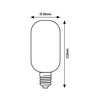 Rabalux Dekoratívna LED filament žiarovka s točeným vláknom, jantárová, E27, T45, 4W, 250lm, 3000K, 20000h.