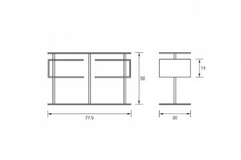 Radius design cologne Stolík RADIUS DESIGN (X-CENTRIC TABLE 2 silver 570A) strieborný