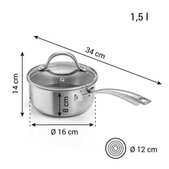 Rajnica SteelCRAFT s pokrievkou ø 16 cm, 1,5 l, 1,5 l