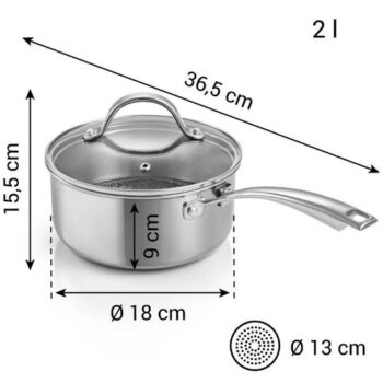 Rajnica SteelCRAFT s pokrievkou ø 18 cm, 2,0 l, 2 l