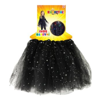 Rappa Detská sukňa Tutu svietiaca, čierna