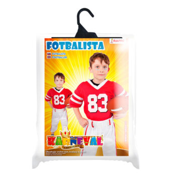 Rappa Detský kostým Futbalový hráč. veľ. M