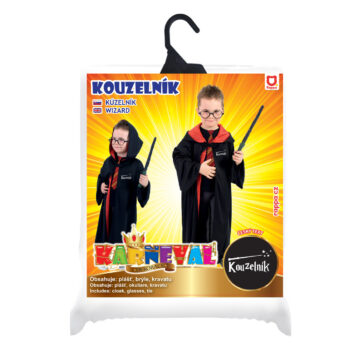 Rappa Detský kúzelnícky plášť s kapucňou a okuliarmi