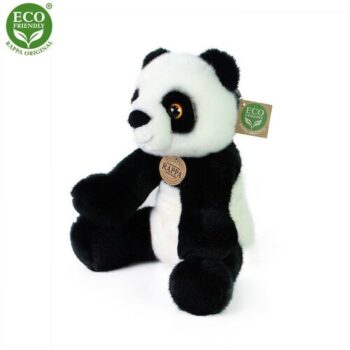 Rappa Plyšová panda sediaca čiernobiela, 27 cm