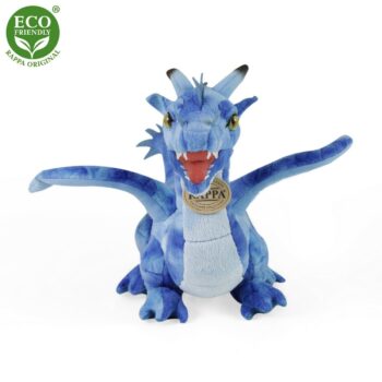 Rappa Plyšový drak modrý, 40 cm ECO-FRIENDLY