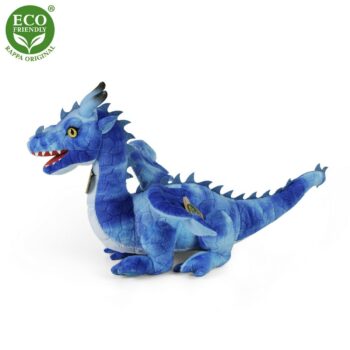 Rappa Plyšový drak modrý, 40 cm ECO-FRIENDLY