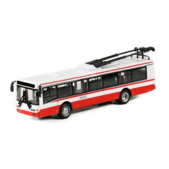 Rappa Trolejbus kovový červený, 16 cm